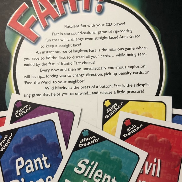 Fart!  Fast ‘n’ Flatulent Card Game with Sound Effects CD 3-6 Players 10 And Up - Picture 11 of 12